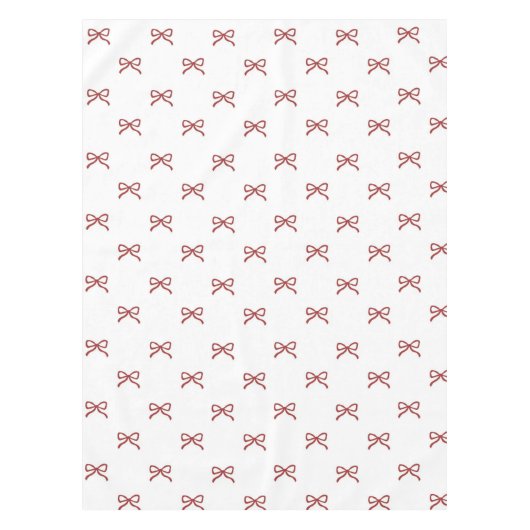 Chic Preppy Red Bow Pattern Spring Summer Elegant Tafelkleed (Voorkant)