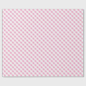 chic preppy roze navy gingham patroonmonogram cadeaupapier (Vlak)