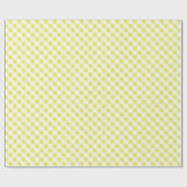 chic preppy yellow navy gingham patroon monogram cadeaupapier (Vlak)