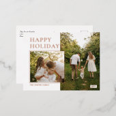 Chic Prettige feestdagen Custom Photo Folie Briefk (Voorkant / Achterkant)