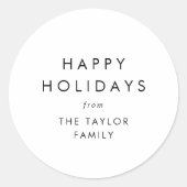 Chic Prettige feestdagen kerstcadeau Ronde Sticker (Voorkant)