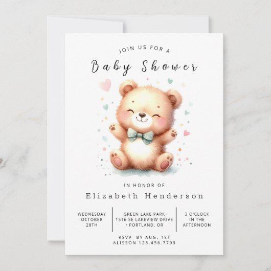 Chic Printable Beer Baby shower Kaart (Voorkant)