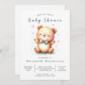 Chic Printable Beer Baby shower Kaart (Voorkant / Achterkant)