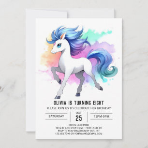 Chic Printable Horse Verjaardag Kaart