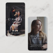 Chic Professional 2 foto's zwart-wit Visitekaartje (Voorkant / Achterkant)