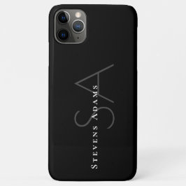 Chic Professional Black en White Monogramed Case-Mate iPhone Case
