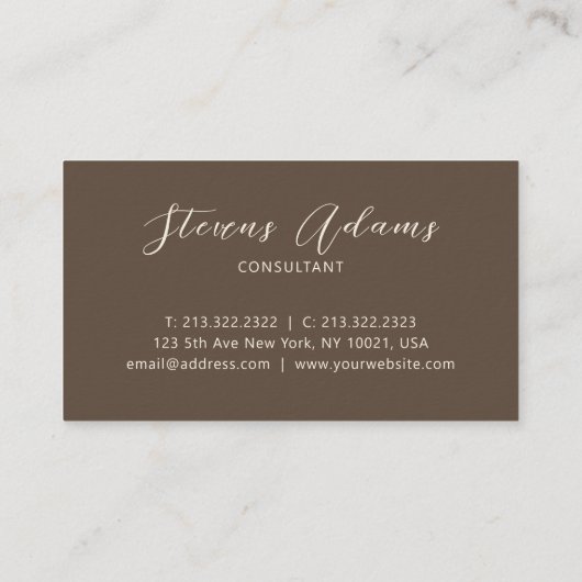 Chic Professional Gold Waterverf Monogrammen Visitekaartje (Achterkant)