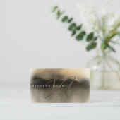 Chic Professional Gold Waterverf Monogrammen Visitekaartje (Staand voorkant)