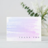 Chic Professional Ombre roze blauwe Waterverf Bedankkaart (Staand voorkant)