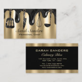 Chic Professional Personal Chef Catering Gold   Visitekaartje (Voorkant / Achterkant)