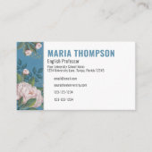 Chic Professional Roze Roze Floral QR Code Visitekaartje (Voorkant)