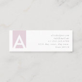 Chic professioneel monogram minimaal mini visitekaartje (Achterkant)