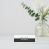 Chic professioneel monogram minimaal mini visitekaartje (Staand voorkant)