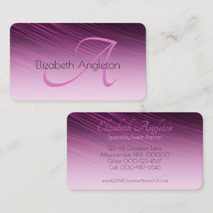 Chic Professioneel Monogram Paarse Ombre Streaks Visitekaartje