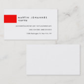 Chic Professioneel Rood Wit Profiel Visitekaartje (Voorkant / Achterkant)