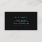 Chic professionele artistieke abstracte zwart visitekaartje (Achterkant)