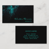 Chic professionele artistieke abstracte zwart visitekaartje (Voorkant / Achterkant)