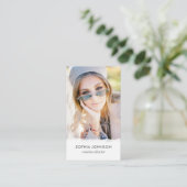 Chic Professionele Foto QR Code Stijlvol Portret Visitekaartje (Staand voorkant)