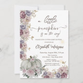 Chic Pumpkin Rozen Flowers Baby shower Kaart (Voorkant)