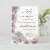 Chic Pumpkin Rozen Flowers Baby shower Kaart (Staand voorkant)