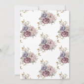 Chic Pumpkin Rozen Flowers Baby shower Kaart (Achterkant)