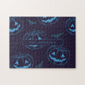 Chic Pumpkins Bats Halloween Name Legpuzzel (Horizontaal)