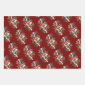 Chic Puppy Joy Christmas Holiday Inpakpapier Vel (Voorkant)