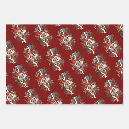 Chic Puppy Joy Christmas Holiday Inpakpapier Vel (Voorkant)