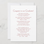 Chic Puppy School Gold Foil Afstuderen Aankondiging (Achterkant)