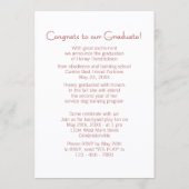 Chic Puppy School Gold Foil Afstuderen Aankondiging (Achterkant)