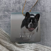 Chic Puppy's eerste kerst hond foto overlay Keramisch Ornament