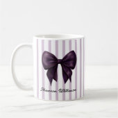 Chic Purple Bow Feminine Name Mug Koffiemok (Links)
