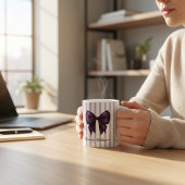 Chic Purple Bow Feminine Name Mug Koffiemok