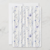 Chic Purple Lavender Floral Wedding Kaart (Achterkant)