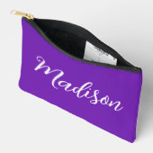 Chic Purple Name in Handwritten Script Custom Etui (Open)