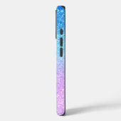 Chic Purple Ombre Blue Glitter Modern              Case-Mate iPhone Case (Achterkant / Links)