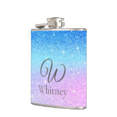 Chic Purple Ombre Blue Glitter Modern              Heupfles (Links)