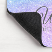 Chic Purple Ombre Blue Glitter Modern              Muismat (Hoek)