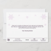 Chic Purple & White Christmas Spirit Business  Feestdagenkaart (Achterkant)