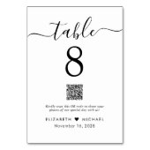 Chic QR-code bruiloftsreceptie Kaart (Achterkant)