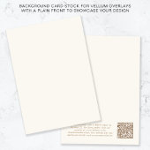 Chic QR Code Goud Cream Achtergrond Vellum Overlay Kaart