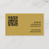 Chic QR code gouden licht glitter professional Visitekaartje (Achterkant)