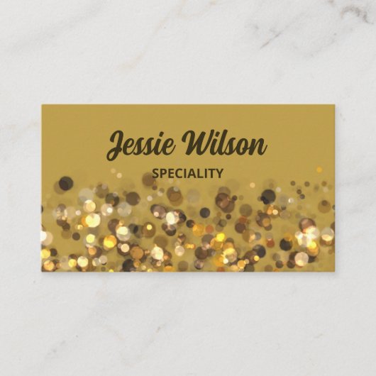 Chic QR code gouden licht glitter professional Visitekaartje (Voorkant)