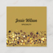 Chic QR Code licht glitter bling professional Vierkante Visitekaartje (Voorkant)