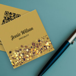 Chic QR Code licht glitter bling professional Vierkante Visitekaartje