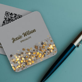 Chic QR Code licht glitter bling professional Vierkante Visitekaartje