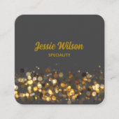 Chic QR Code licht glitter professionele pastel Vierkante Visitekaartje (Voorkant)