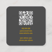 Chic QR Code licht glitter professionele pastel Vierkante Visitekaartje (Achterkant)