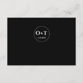 Chic QR Code Metallic Roos Goud Details Huwelijk Informatiekaartje (Achterkant)