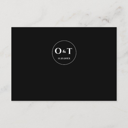 Chic QR Code Metallic Roos Goud Details Huwelijk Informatiekaartje (Achterkant)